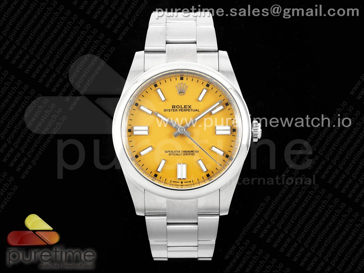 [Clean] Rolex Oyster Perpetual 124300 41mm 904L Steel Yellow Dial VR3230