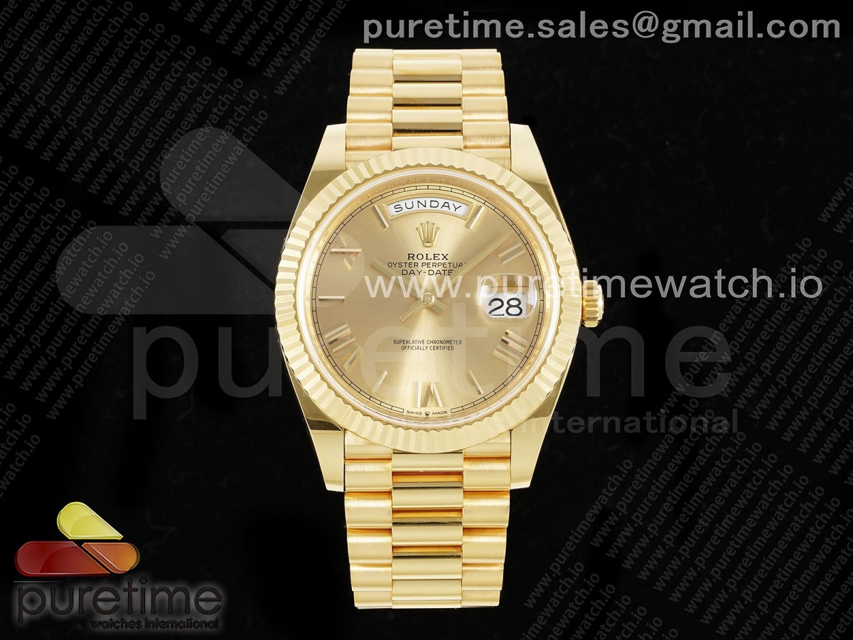 [ARF] Rolex Day Date 40 YG 228238 YG Roman Dial on President Bracelet VR3255 (Gain Weight)