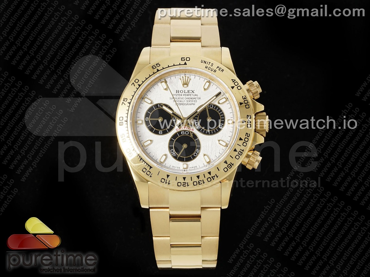 [QF] Rolex Daytona 116508 Meteorite Dial on YG Bracelet SH4130 V3 (Gain Weight)