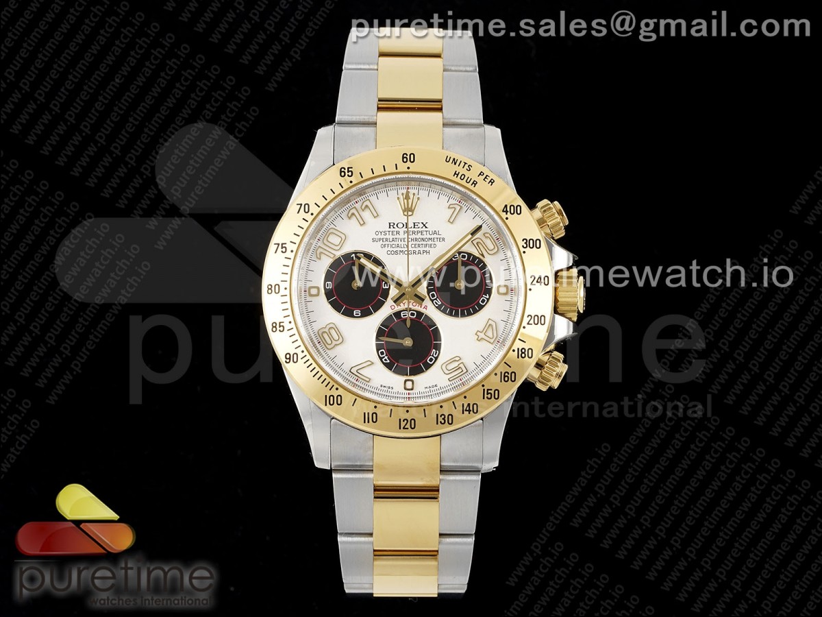 [Clean] Rolex Daytona 116503 White Dial Arabic Markers on SS/YG Bracelet SA4130 V2