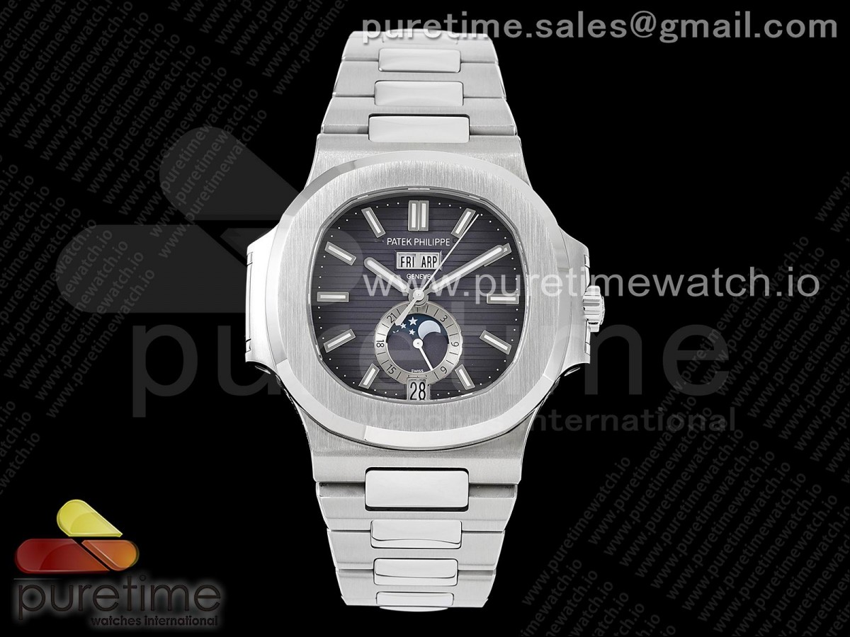 [PPF] Patek Philippe Nautilus 5726 Full Function SS Gray Dial on SS Bracelet A324