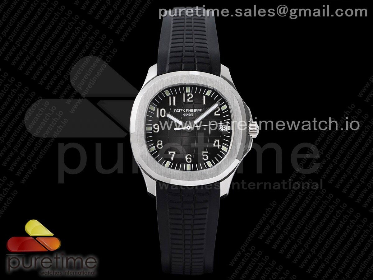 [3KF] Patek Philippe Aquanaut 5167 SS Gray Dial on Black Rubber Strap A324 Super Clone V2