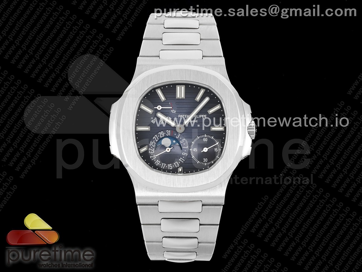 [PPF] Patek Philippe Nautilus 5712 SS Blue Dial on SS Bracelet A240 Super Clone V2