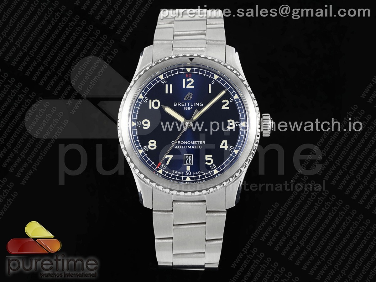 [TF] Breitling Navitimer 8 Automatic 41mm SS Blue Dial on SS Bracelet A2824