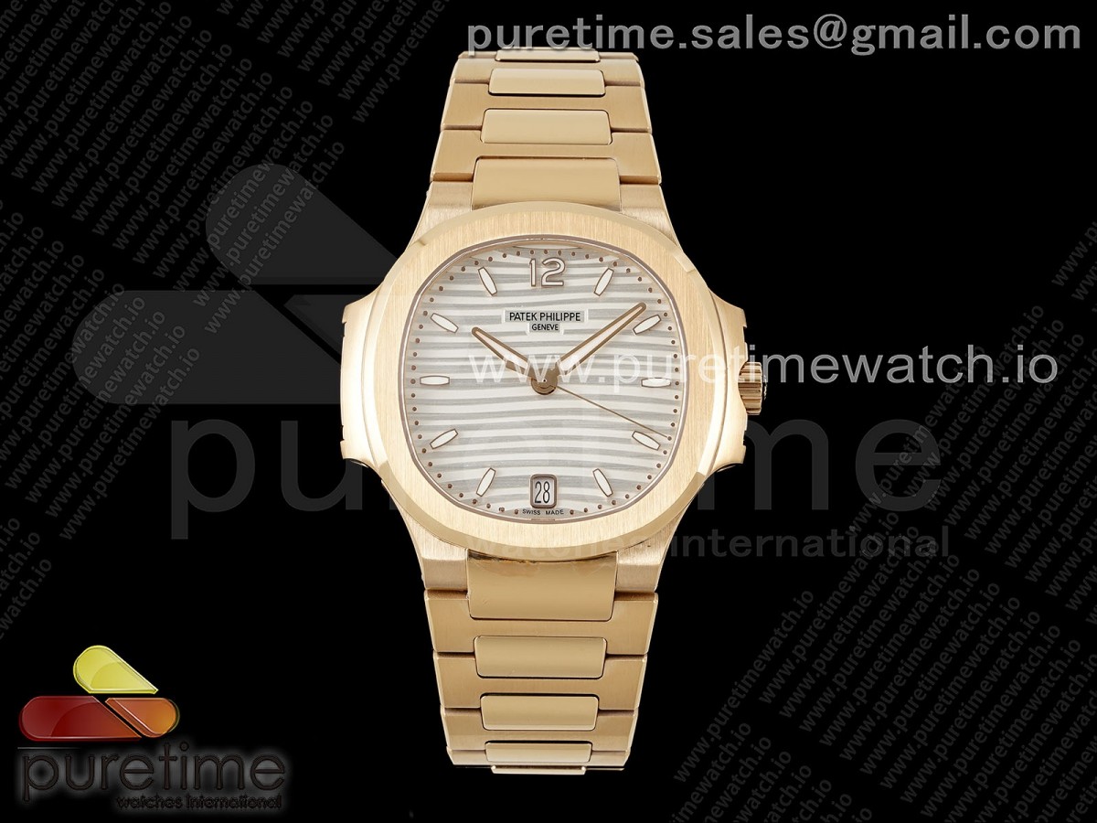 [PPF] Patek Philippe Nautilus 7118 Ladies RG White Dial on RG Bracelet 324CS