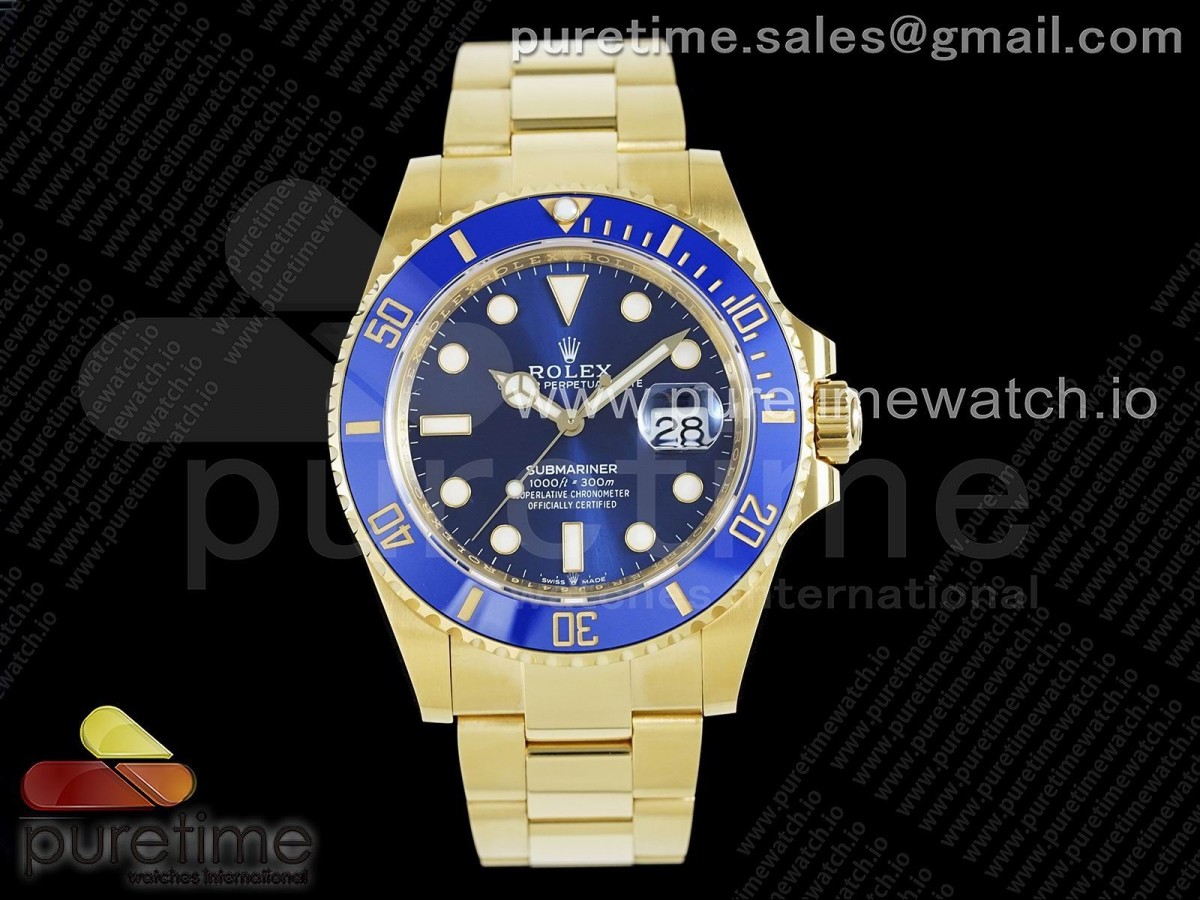 [EWF] Rolex Submariner 41mm 126618 LB YG Blue Dial on YG Bracelet A3235