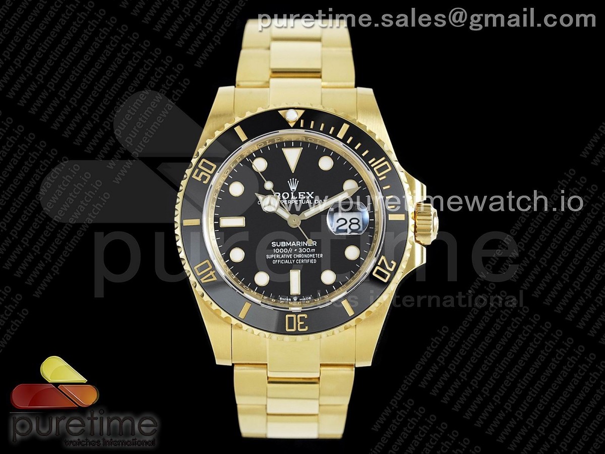 [EWF] Rolex Submariner 41mm 126618 LN YG Black Dial on YG Bracelet A3235