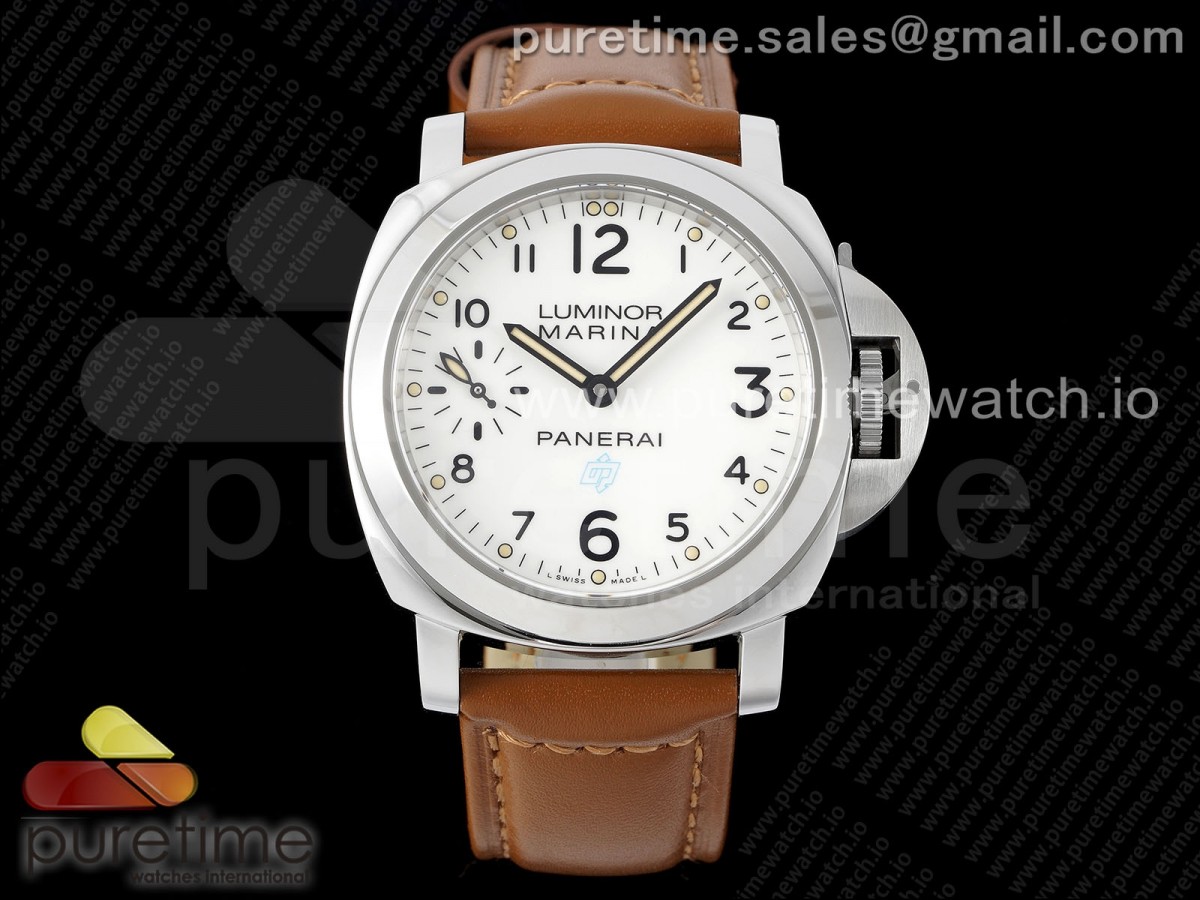 [HWF] Panerai PAM660 W White Dial on Brown Leather Strap A6497