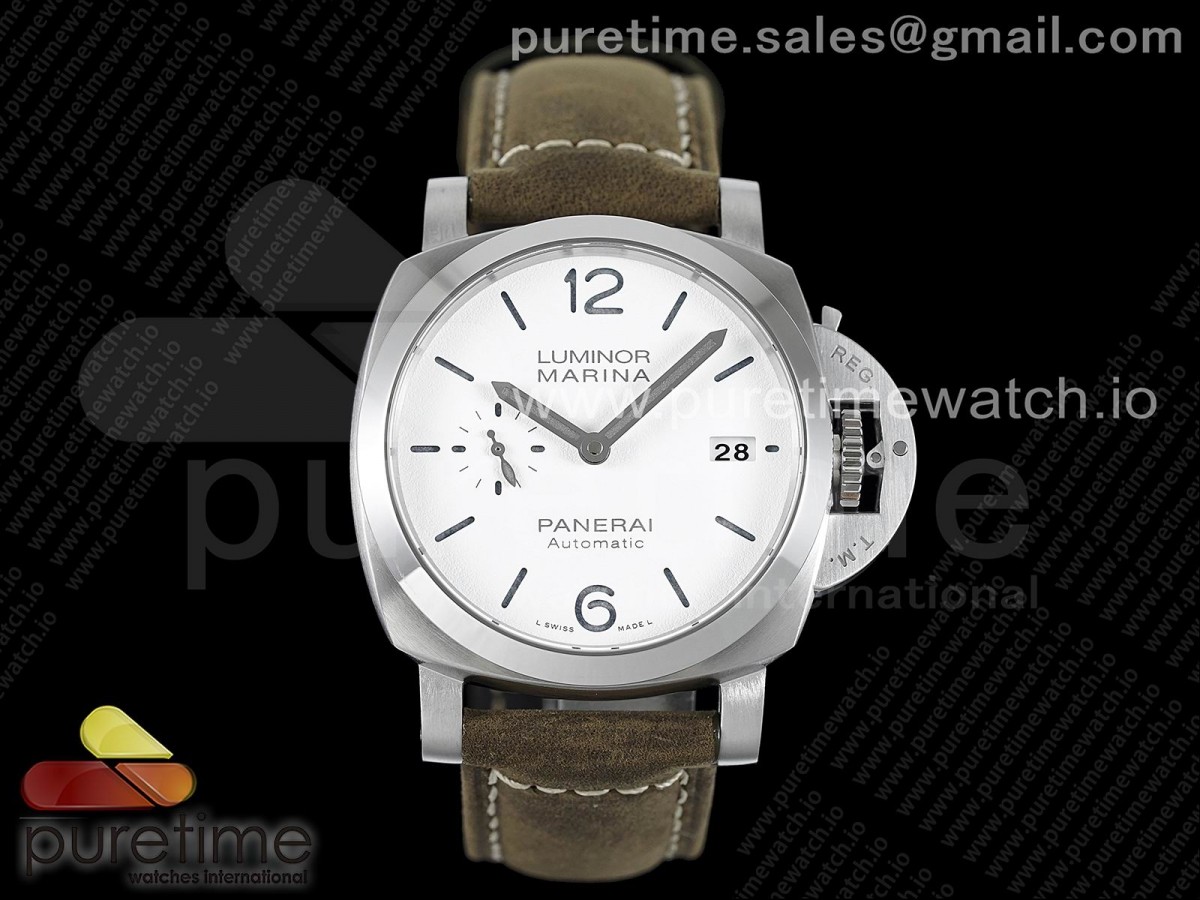 [VSF] Panerai PAM1394 Luminor Marina 42mm White Dial on Brown Asso Strap P.9010 Clone