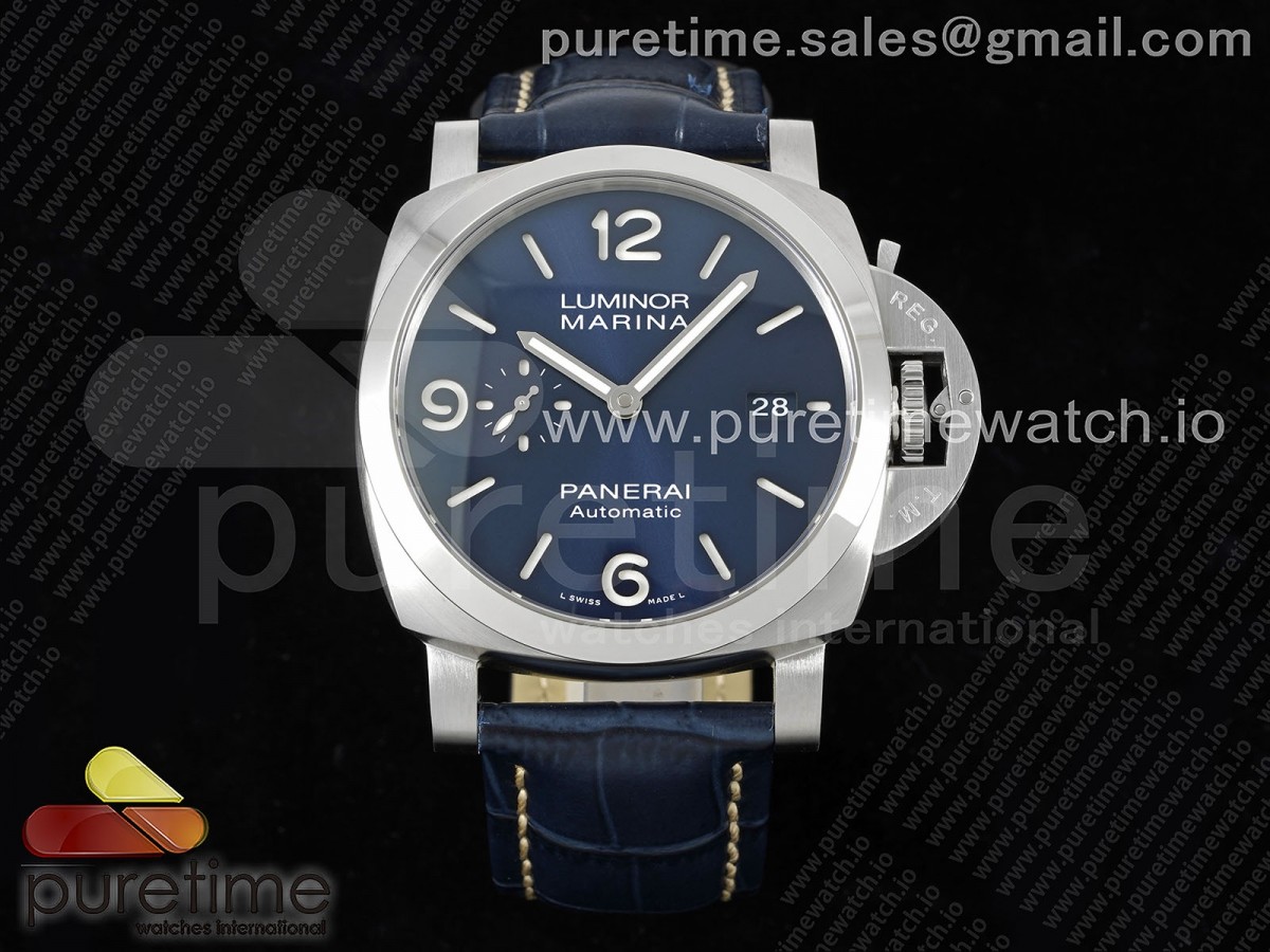 [TTF] Panerai PAM1313 W on Blue Leather Strap P9010