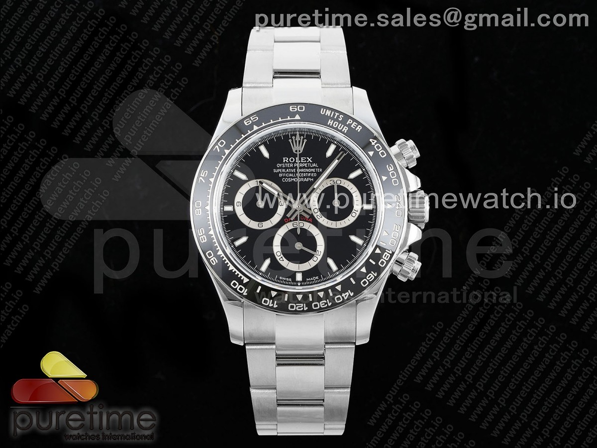 [QF] Rolex 2023 Daytona 126500 904L Steel Black Dial on SS Braclet SA4131