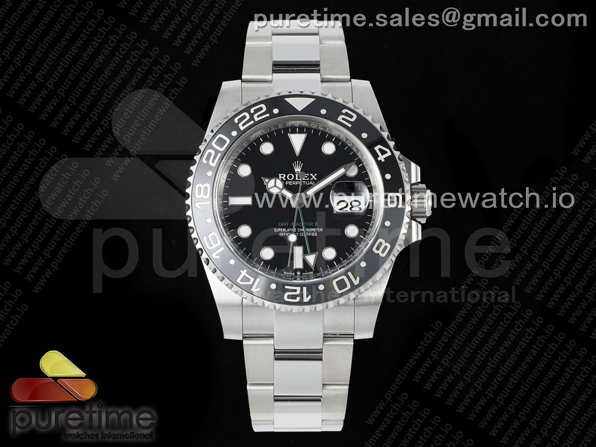 [Clean] Rolex GMT-Master II 126710 GRNR Black/Gray Ceramic 904L Steel on Oyster Strap DD3285