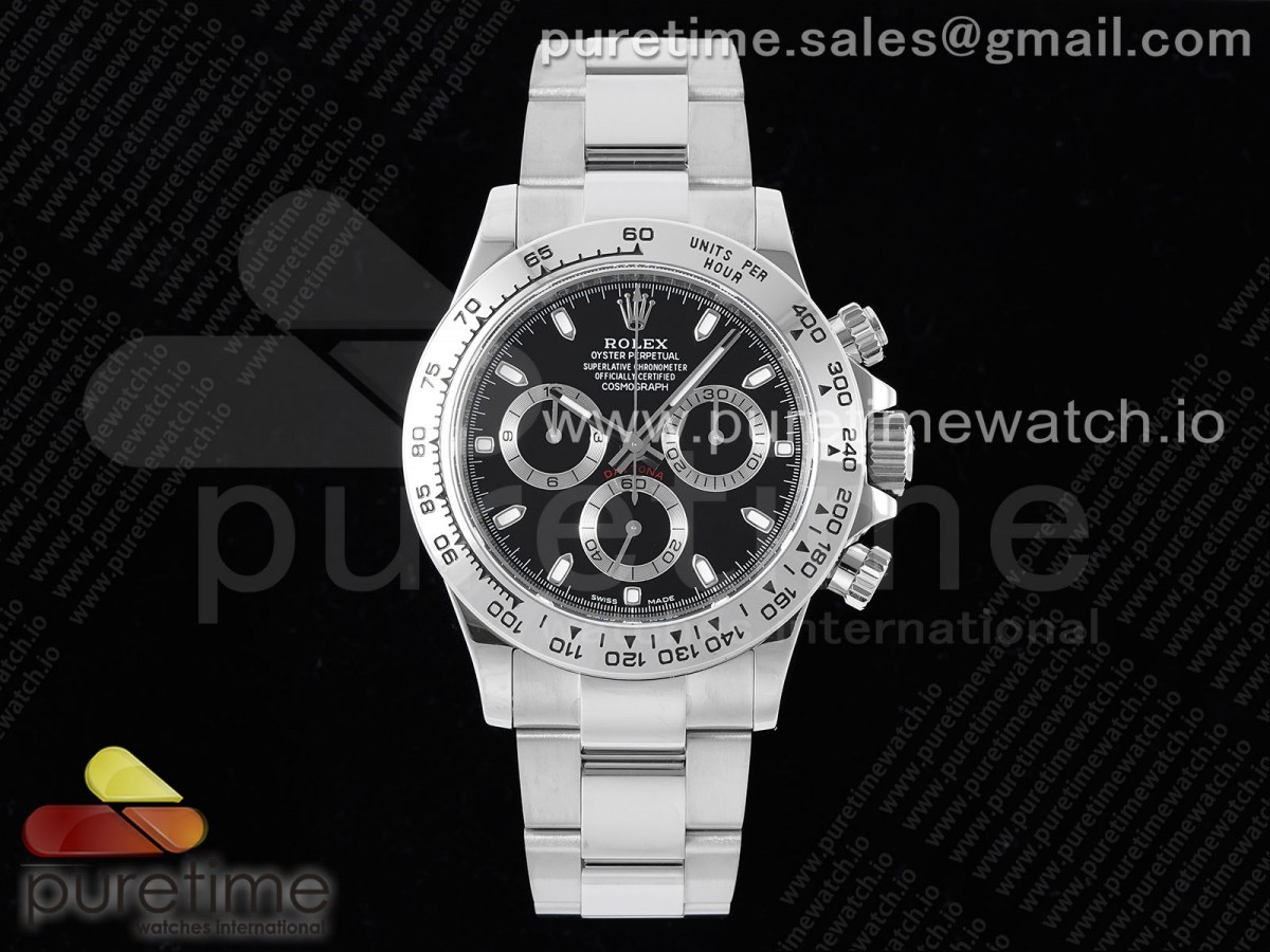 [QF] Rolex Daytona 116520 Black Dial on SS Bracelet SA4130 V2