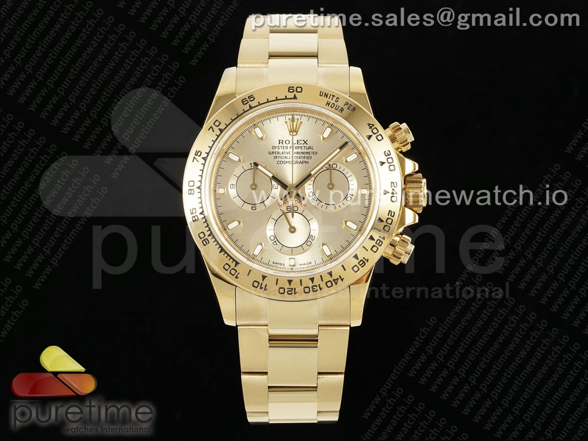 [QF] Rolex Daytona 116508 YG Dial on YG Bracelet SH4130 V3 (Gain Weight)