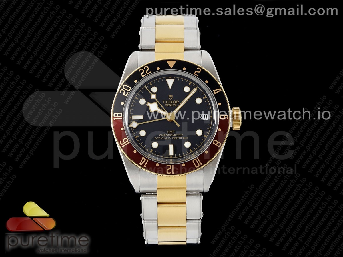 [ZF] Tudor Black Bay GMT S&G Black/Brown Bezel on SS/YG Bracelet A2836