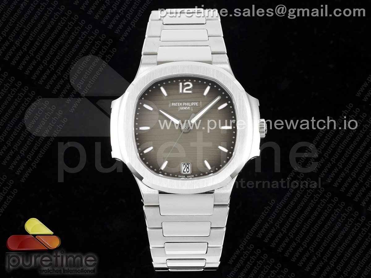 [3KF] Patek Philippe Nautilus 7118 Ladies Gray Dial on SS Bracelet A324 Super Clone