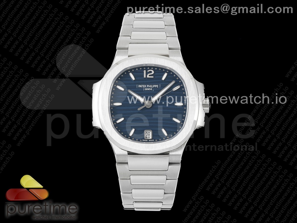 [PPF] Patek Philippe Nautilus 7118 Ladies SS Blue Dial on SS Bracelet 324CS