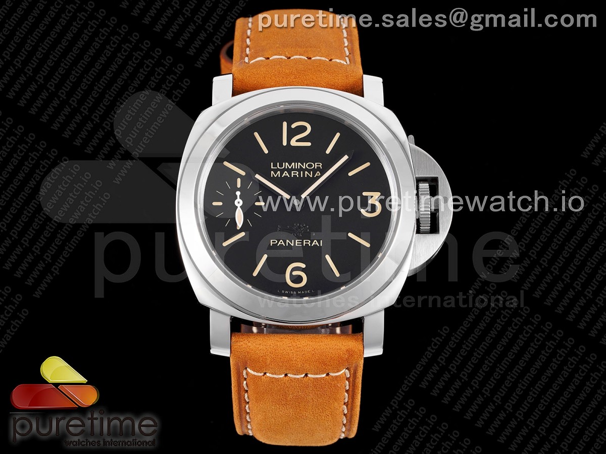 [HWF] Panerai PAM 417 New York SS on Brown Leather Strap A6497