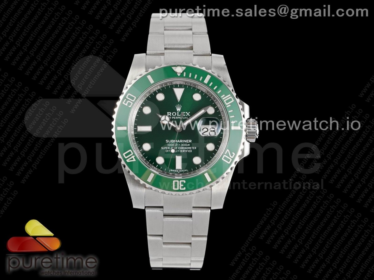 [Clean] Rolex Submariner 116610 LV Green Ceramic 904L on SS Bracelet SA3135