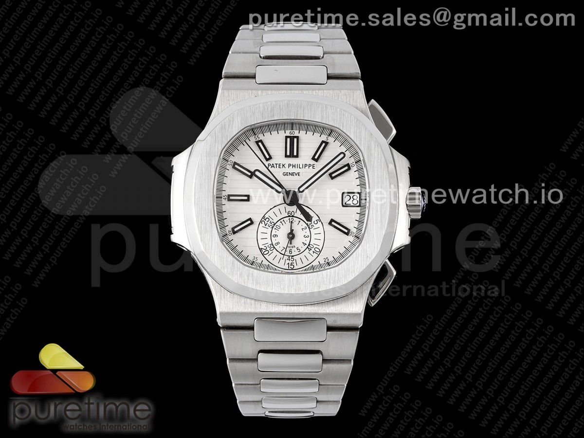 [PPF] Patek Philippe Nautilus 5980 SS White Dial on SS Bracelet A28-520