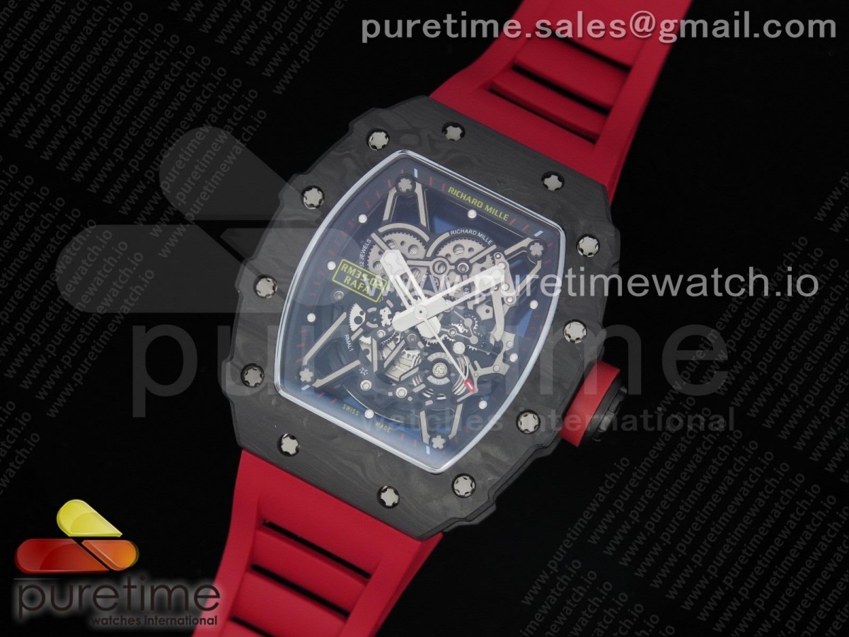 [KVF] Richard Mille RM035-02 Skeleton Dial Red on Red Rubber Strap MIYOTA8215 V3