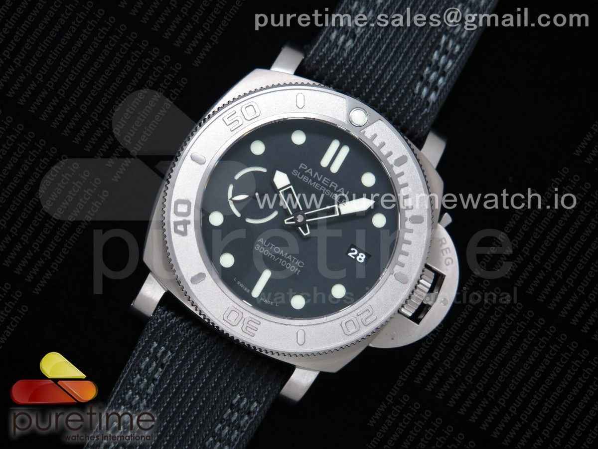 [VSF] Panerai PAM984 Mike Horn Submersible Black Dial on Black Nylon Strap P.9010 Clone