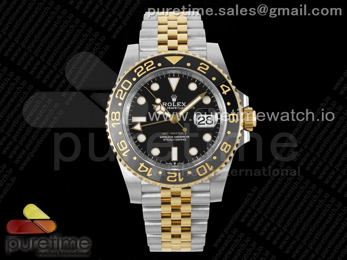 [Clean] Rolex GMT Master II 126713 GRNR Black Dial on Jubilee Bracelet DD3285 CHS