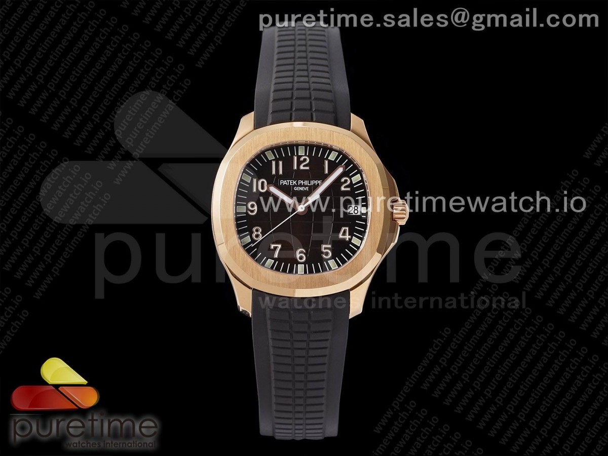 [3KF] Patek Philippe Aquanaut 5167R RG Brown Dial on Brown Rubber Strap A324 Super Clone V2