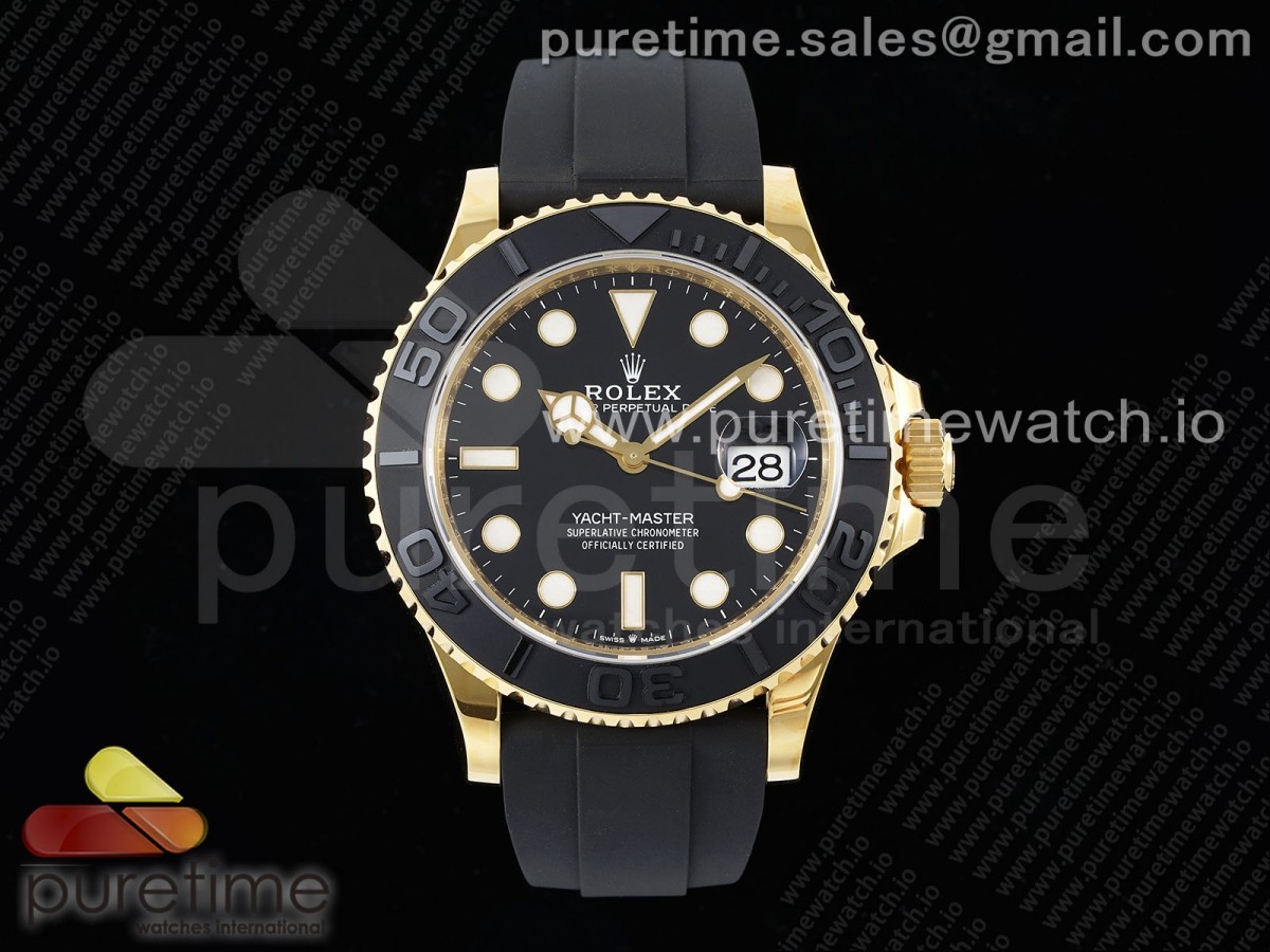 [VSF] Rolex Yacht-Master 42mm 226658 3D Black Ceramic Bezel on Black Rubber Strap VS3235