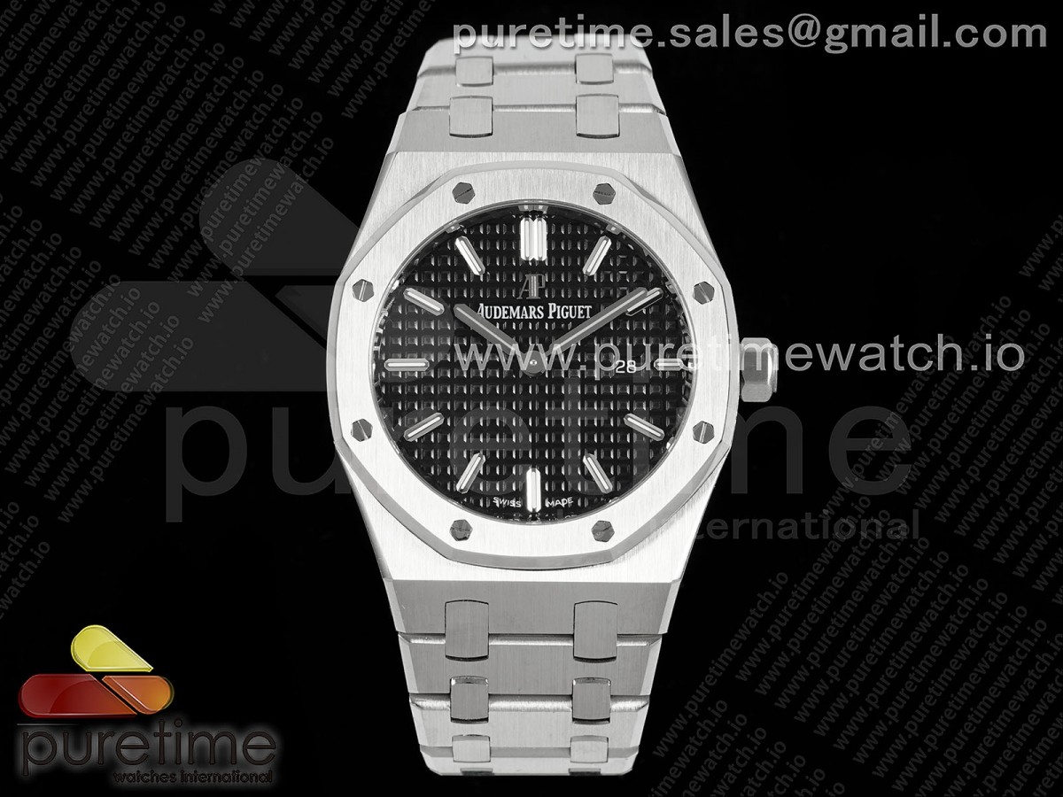 [ZF] Audemars Piguet Lady Royal Oak 33mm SS Black Dial on SS Bracelet ETA Quartz