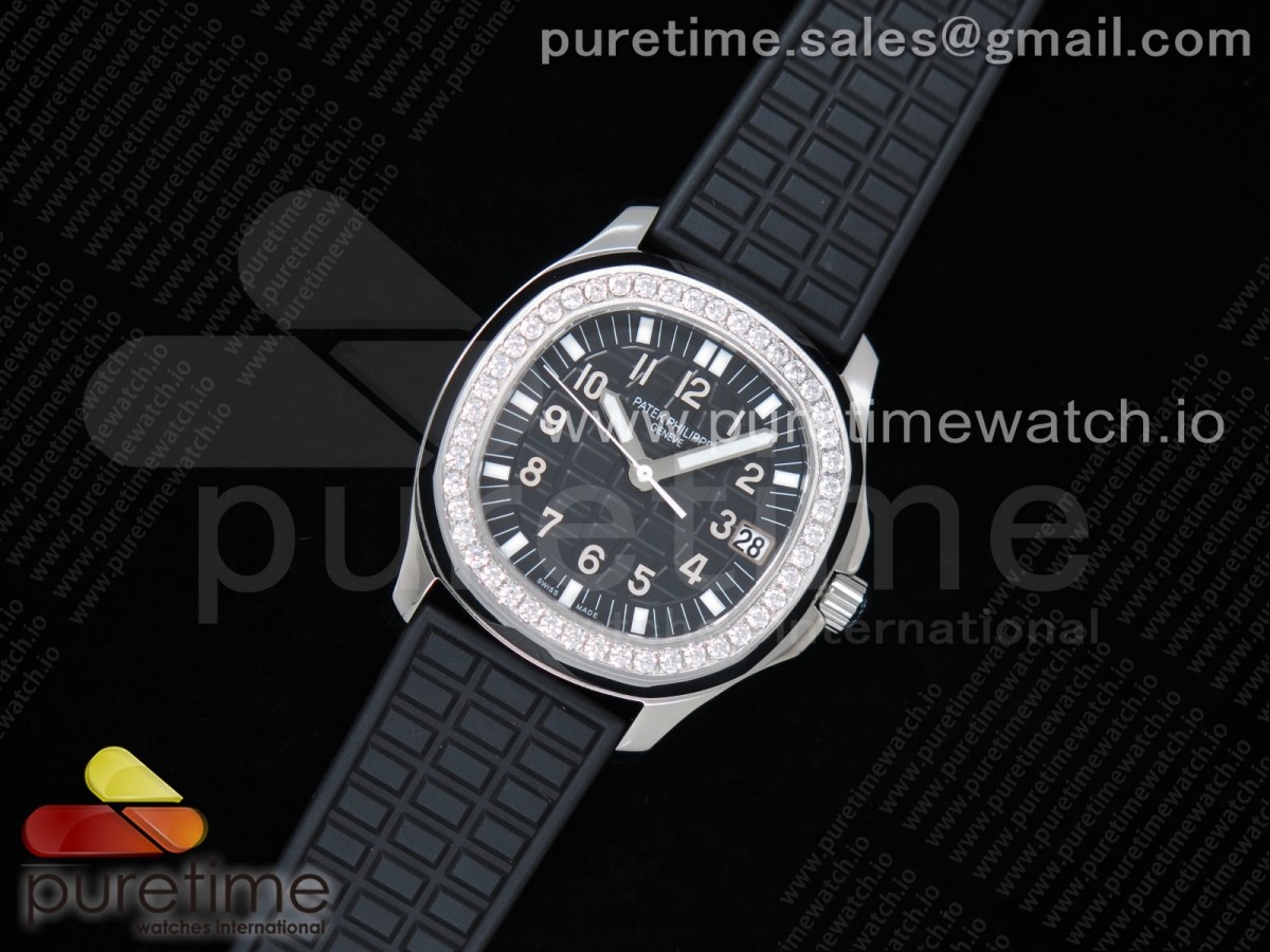 [PPF] Patek Philippe Aquanaut 5068 SS Black Textured Dial on Black Rubber Strap 324CS