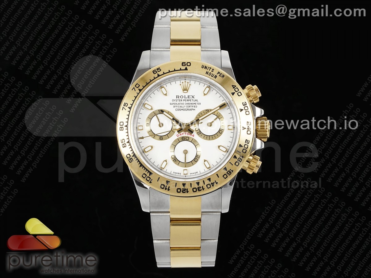 [QF] Rolex Daytona 116503 White Dial on SS/YG Bracelet SH4130 V3 (Gain Weight)