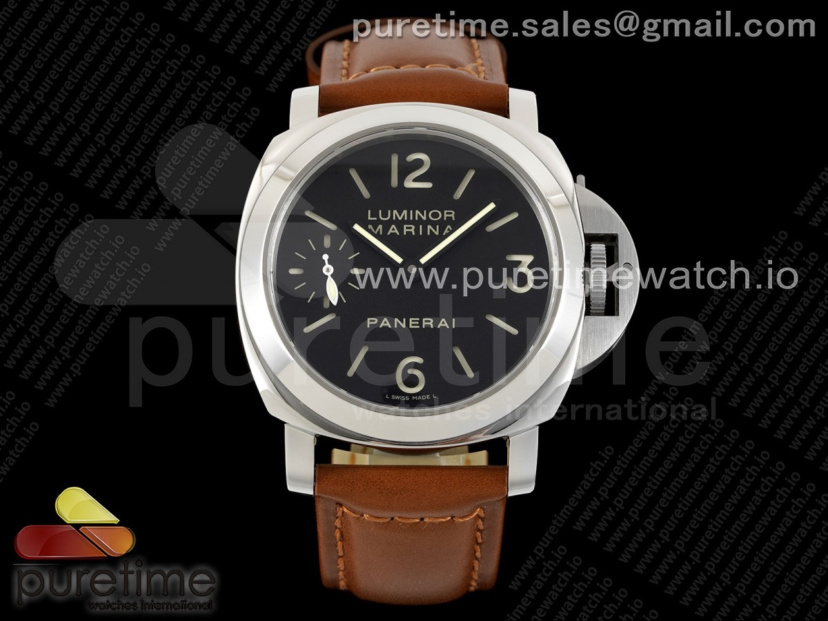 [HWF] Panerai PAM111 SS on Brown Leather Strap Strap A6497