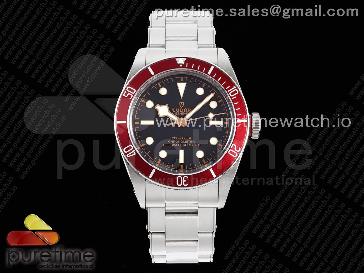 [ZF] Tudor Heritage Black Bay Red Bezel on SS Bracelet A2824 V5