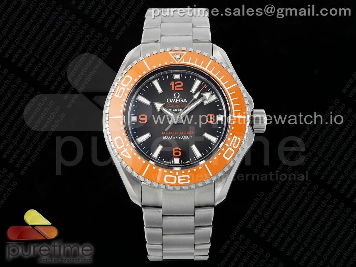 [VSF] Omega Seamaster 6000M Ultra Deep SS Brown Dial Orange Bezel on SS Bracelet A8912 Super Clone