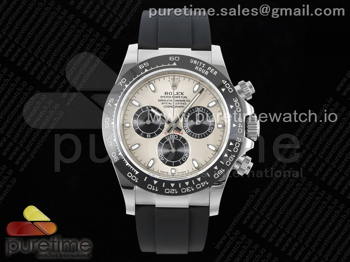 [QF] Rolex Daytona 116519 Gray Dial on Oysterflex Rubber Strap SA4130