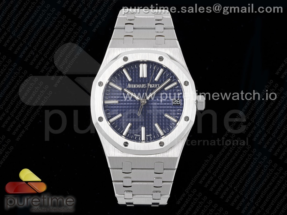 [BF] Audemars Piguet Royal Oak 41mm 15500 SS Blue Textured Dial on SS Bracelet A4302