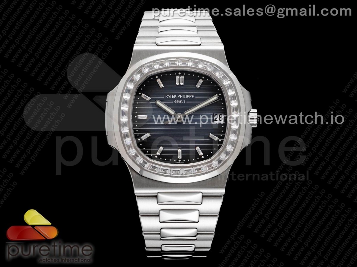 [PPF] Patek Philippe Nautilus 5711 SS Blue Dial Diamonds Markers and Bezel on SS Bracelet 324CS V3