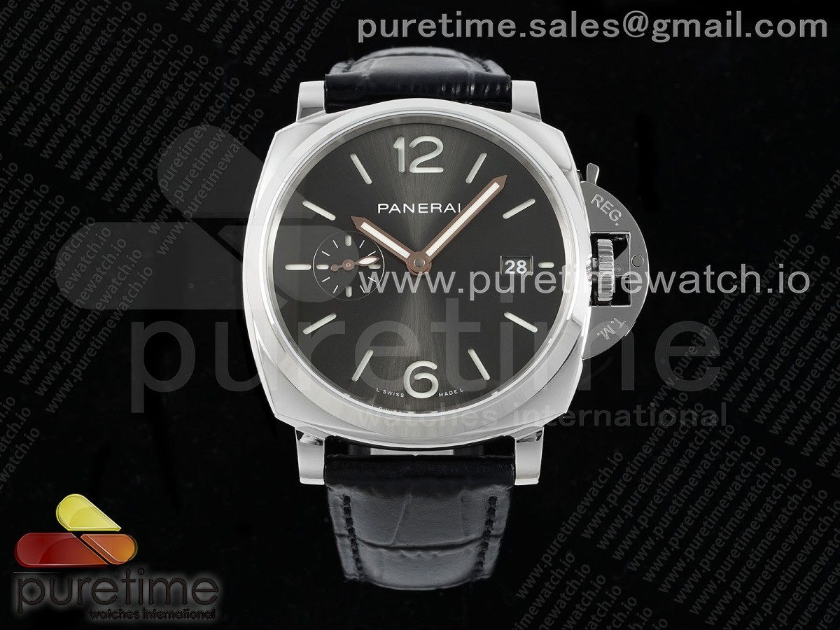 [VSF] Panerai PAM1250 Luminor Due 42mm Gray Dial on Black Leather Strap P900