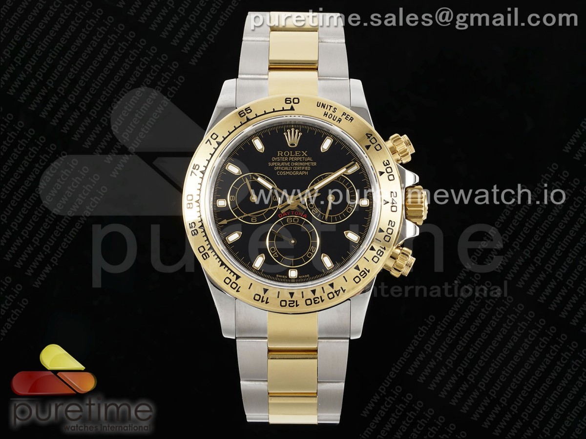 [QF] Rolex Daytona 116503 Black Dial on SS/YG Bracelet SH4130 V3 (Gain Weight)